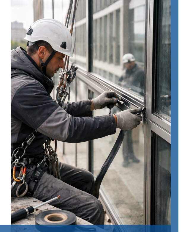 Ремонт витражных конструкций в Гатчине от 3597 р. | ВЫСОТНИК-Гтч