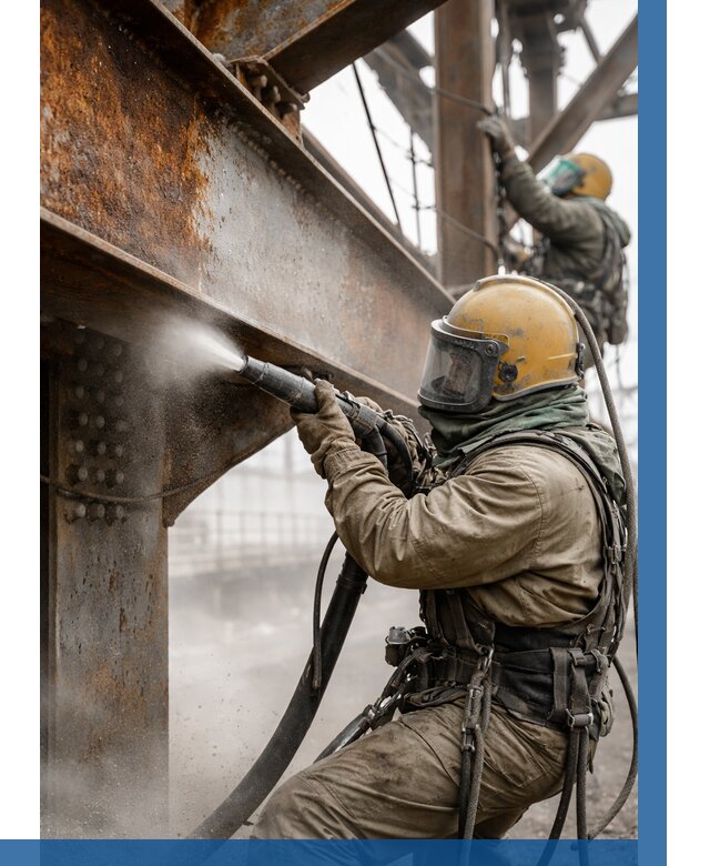 Пескоструйная очистка металлоконструкций в Гатчине по 617 р.  ВЫСОТНИК-Гтч