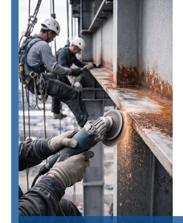 Зачистка металла от ржавчины и подготовка поверхностей в Гатчине