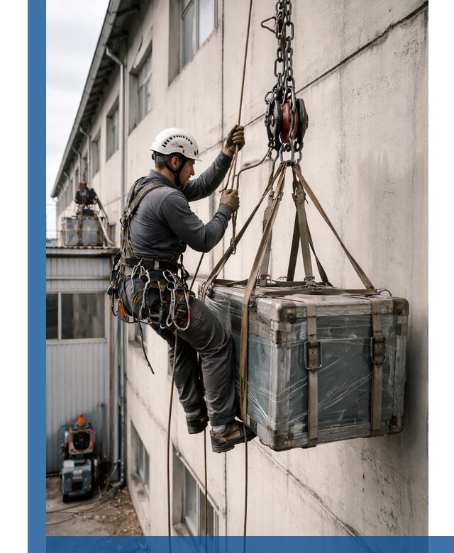 Подъем грузов на высоту в Гатчине для промышленных объектов