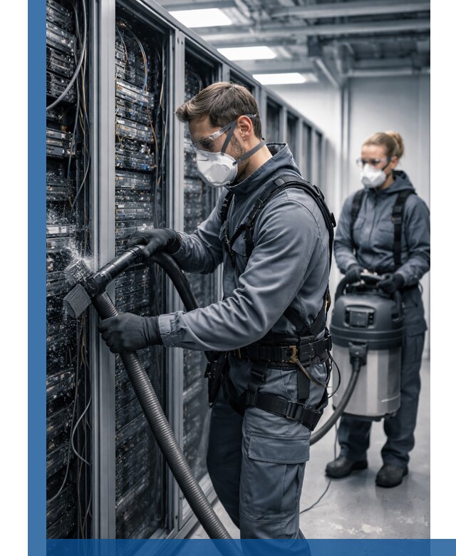 Обеспыливание серверной комнаты в Гатчине, профессиональная очистка