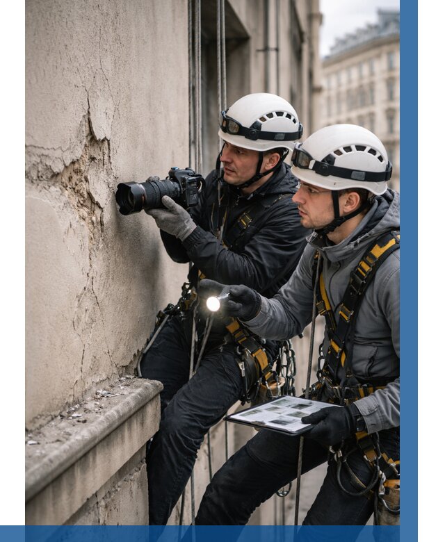 Фотофиксация дефектов фасада в Гатчине от 4624 р. | ВЫСОТНИК-Гтч