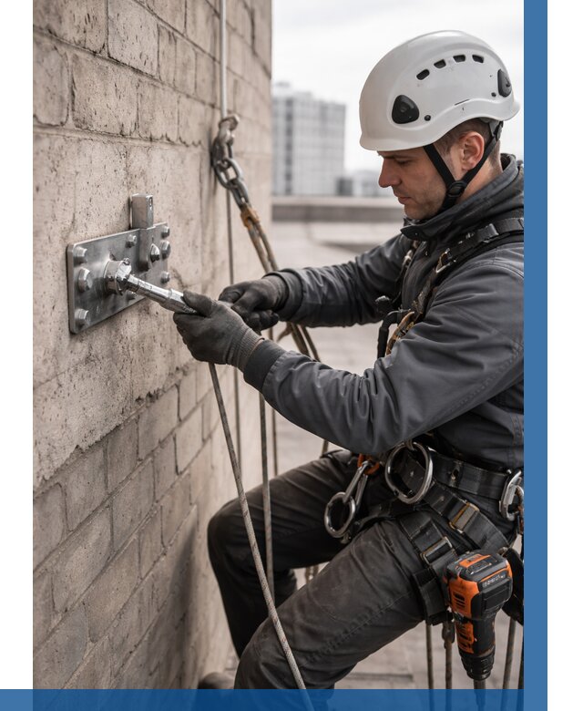 Установка анкерных точек в Гатчине от 3597 р. | ВЫСОТНИК-Гтч