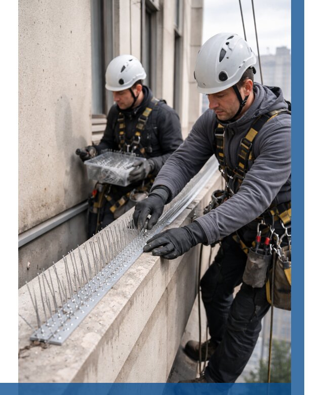 Установка шипов от птиц в Гатчине от 873 р. | ВЫСОТНИК-Гтч