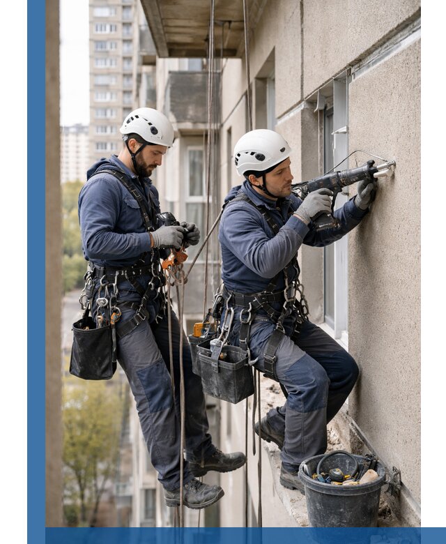 Промышленные альпинисты высотные работы и монтаж в Гатчине